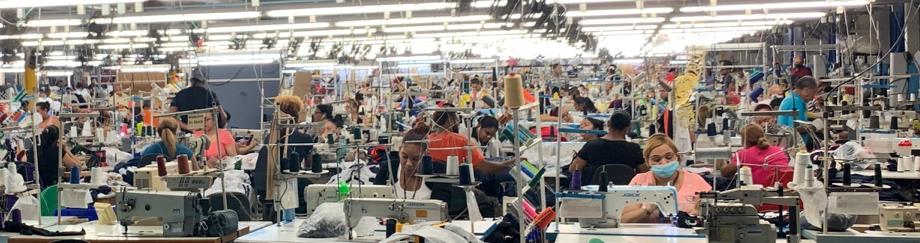 Sewing production floor